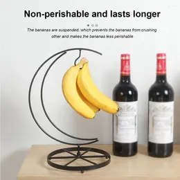 Cucina deposito 1 set di uva gancio di uva comoda piattaforma di frutta a forma di luna impermeabile a banana