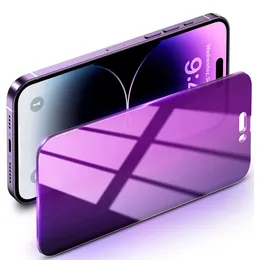 28 gradi Anti Spy Anti-Blue Light HD Copertura completa Glass Privacy Protector per iPhone 13 14 15 Pro Max Plus