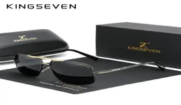 Kingseven Nowa moda Men039s Szklanki Polaryzowane wędkarstwo Kierowanie okularów przeciwsłonecznych marki Mężczyzn Kobiety Stal nierdzewna materiał Gafas de SO9613772
