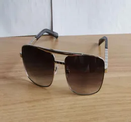 Moda Attitude Sunglasses Lens Goldbrown Gradient Lens 59mm Men Vintage Pilot Sunglasses Shades Sonnenbrille Occhiali da Sole7114514