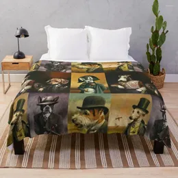 Coperte Dog Rayes Caratteri storici Designer morbido Designer Sfigico Broto Coppata