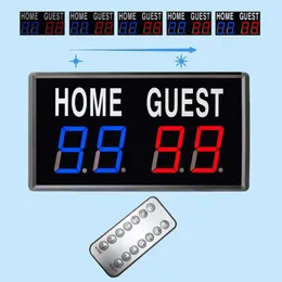 Digitale Anzeigetafel LED -Bewertung elektronischer Anzeigetafel Tabletop Score Keeper für Volleyball Badminton Indoor Games Soccer Sports 240403