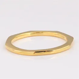 Klaster Pierścienie 925 Pierścień srebrnej srebrnej patelni Golden Shine wieloaspektowy z kryształową dla kobiet Party Wedding Prezent Biżuteria modowa