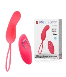 Pretty Love Silicon 12 Funktionen Vibration Wireless Fernbedienung Vibration Liebe zu Frauen Erwachsene sinnliche Sexspielzeug Vibratoren Y18103070375