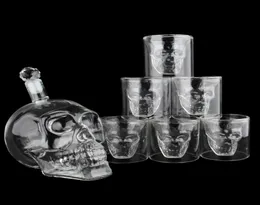 Crystal Skull Head S Cup Set 700ml Whiskey Wine Glass Bottle 75ml Glasses Cups Decanter Home Bar Vodka Drinking Mugs8541472