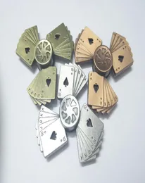 Creative Poker Playing Cards Spinner Novely Toys Hand Spinner Toy Metal сплав Бесплатная доставка.5651832