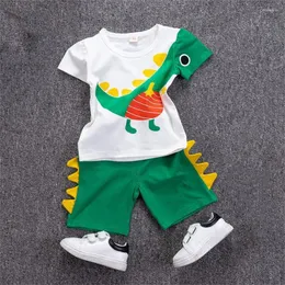 Kleidungssets süße Kinder Tracksuit Sommer Cartoon Mode Baby Jungen kurzärmeliger Anzug T-Shirt Shorts 2-Piece-Set