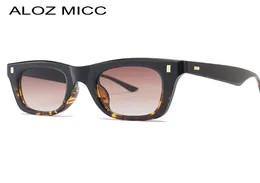 ALOZ MICC Vintage Square Sonnenbrille Frauen 2019 Übergroße Nieten Sonnenbrillen Männer Retro Black Leopard Rahmen UV400 OCULOS A4568252622