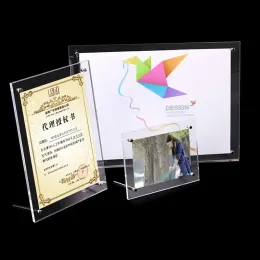 Frame 1 Set Acrylic Photo Frame Produktpris TAG Display Stand Transparenta Skruvar som annonserar Europa Highend Fashion Picture Frames