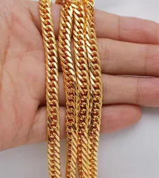 Ketten mxgxfam 60 cm 6 mm reine goldene Farbe charmante klobige Halsketten für Männer Mode Hip Hop Schmuck gute Qualität21834598996