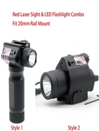 Tactical Red Laser Sight LED Flash Light Combo Lanterna ajuste 20 mm Picatinny Rail Mount 6884095