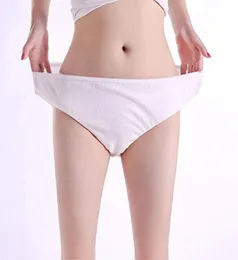 Womens Disposable 100 Cotton Underwear Panties Classic Briefs White Travel Hospital Stays Emergencies 5 PacksBag6444342