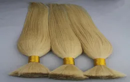 Blonde Bulk Human Hair Whole 3pcs Человеческие плетенные волосы.