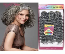 Synthetic braided deep wave hair style 3pcpack Bouncy Curl 10inch tress water wave hair crochet braids deep curly hair 3X Bra5537903