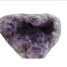 Dekorativa figurer 900g Amethyst Geode Heart - Crystal Druzy