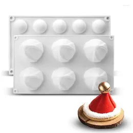 Moldes de cozimento 1pc Silicone Christmas Hat Cake Mold para torta Jelly Muffin Bread Bready Bakeware Pan Party Angel Food Mold M504