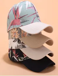 Fashion Floral Baseball Cap for Women Summer Snapback Cap Outdoor Sportser Hat Hat Curved Sunhat Bone6963366