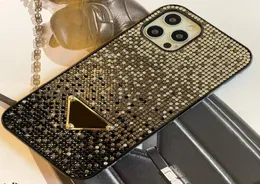 Projektanci Crystal Diamonds Połączenia telefoniczne dla iPhone'a 11 12 13 Pro Promax XR XXS 78 Case Letter P Shell Cell Conthone D2201063Z9221273