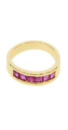Обручальные кольца минималистские украшения для женщин для женщин Красный кубический кафетка Золота Золотого Золота Золотого Золота.
