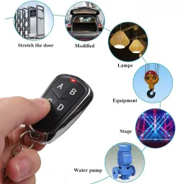 Rings 4 Channels Universal Garage Remote 433 MHZ Clone Duplicate Transmitter Fixed Barrier Opening Keychain 433.92mhz Gate Door Opener