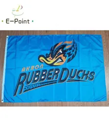 Milb Akron Rubbers Flag 3*5 stóp (90 cm*150 cm) Dekoracja banerów poliesterowych Flying Home Garden Extive Gifts8256258