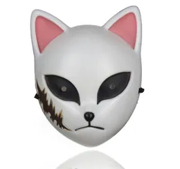 أقنعة تأثيري أنيمي اليابانية Halloween Mask Kimetsu No Yaiba Mask Kamado Tanjirou Sabito Cosplay Parts T2006209829450
