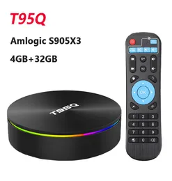 T95Q 4GB 32GB Android 90 TV Box 4K 미디어 플레이어 DDR3 Amlogic S905X3 쿼드 코어 24G5GHz 듀얼 Wi -Fi BT41 100M H265 스마트 TVBox8323580