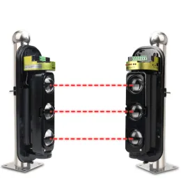 Bramy aktywne detektory wtargnięcia w podczerwieni trzy belka 1 para detektora wiązki IR Perimeter Barriera ścianowa barierka i IR Outdoor Motion Alarm