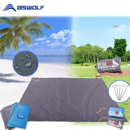 منصات Bswolf Camping Hat Protable Picnic Picnic Mat Floor Tent Floor Trap Pocket Tent Frints for Beach Greaking Tamping Equipment