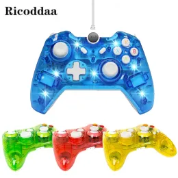 GamePads Transparent USB -проводной Joypad Controller для Xbox 360 Удаленный противоопубличный джойстик Gamepad для Microsoft Xbox 360 Win 7/8 аксессуаров