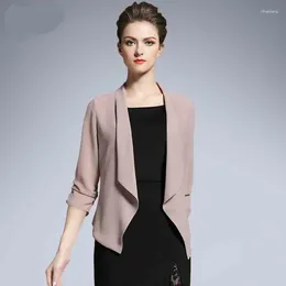 Magliette da donna alenta a colore solido manica lunga autunno inverno Donestri abiti semplicità Lavoro casual senza fibbia per il pendolarismo Cardigan