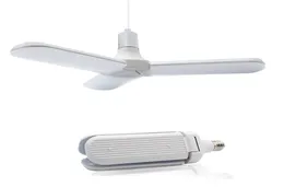 LED Pendent Lamps Foldable Fan Blade Bulb 95265V 45W E27 Super Bright Lights Angle Adjustable Home Energy Saving Ceiling Lights7665934