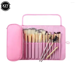 أكياس التخزين Women Cosmetic Brage Bag Makeup Organizer Vrickes Fold Tows Rolling Waterproof Nylon Case