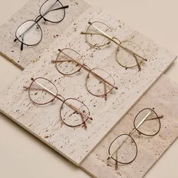 Strama da sole cornici puro Titanio Full Glasses Framme da prescrizione Uomo Ovalo Eyewear Falso Ottico Ottico Corea Ottico Ottico