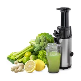 Juicers liquidificador, espremedor lento, mastigando, fácil de limpar a prensa a frio com escova, copo de medição de celulose e guia de receitas de suco