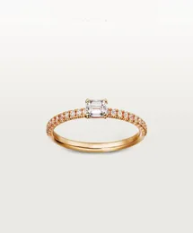 Love Diamond Ring Designer Jewlery Women Engagement Anelli per matrimoni di lusso Moissanite Ring Gold Silver Titanium1674672