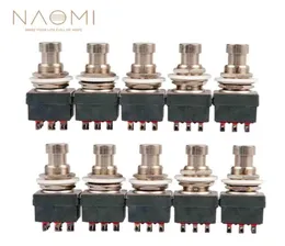 Naomi 10 PCS 9 PIN 3PDT Guitar Effects Pedal Box STOMP FOOT METAL SWITCH TRUE POSPPAS