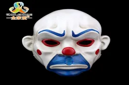 Maschera per ladro di ladro di banca per adulti Joker Costume Dark Knight Costume Halloween Masquerade Party Fancy Resin Mask 4935250