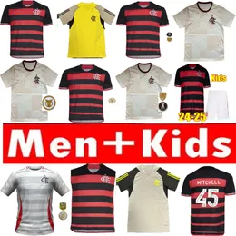 24 25 Maglie da calcio Flamengo 2024 Diego E.Ribeiro Gabriel B. Gabi Pedro Vidal de Arrascaeta Gerson B.Henrique Camisa Mengo Men / Kids Kit Shirt da calcio