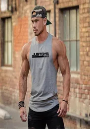 جدد الوافدين كمال الأجسام Stringer Tank Top Man Cotton Gymlessless Tirt Men Men Fitness Vest Singlet Sportswear Workout Tanktop9080437