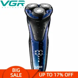 SHAVERS VGR 306 Electric Shaver Professional 3 In1 3head Floating Rakning 1 Nyckel Switch USB -laddning Body Washable Razor Washing V306