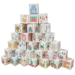 Present Wrap 30st Eid Mubarak Calendar Candy Box Ramadan Decoration 24 -Day Invertered Muslim Islamic Festival Party Supplies
