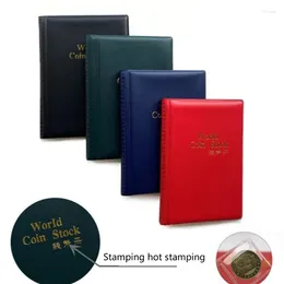 Stume da stoccaggio H7ea moneta 10 pagine fogli con 120 tasche Penny Collection Book Mini Porta di raccolta di denaro per