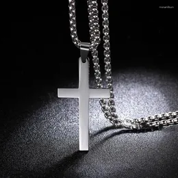 Choker 2024 Stainless Steel Cross Necklace Punk Goth Retro Pendant Men And Women Club Party Jewelry Gift