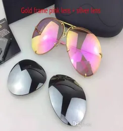 브랜드 디자이너 케이스 P8478 여름 안경 2 태양 여성 스타일 편광 패션 선글라스 멋진 안경 남성 세트 렌즈 8478과 C6359527