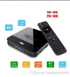 H96 미니 H8 쿼드 코어 4K 스마트 TV 박스 Android90 Rockchip RK3228A 지원 24G5G WiFi BT40 LED 디스플레이 1G 8G2G 16G5061297