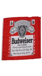 Budweiser King Beers Flag Flaga Outdoor Flag 3x5 stóp Poliester Banner Flying 15090CM3639078