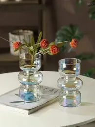 Vaser vintage svart kreativt glas vas vardagsrum bordsskiva hydroponic heminredning modern dekorativ