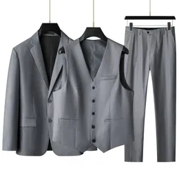 XL9XL Highend Large Size Mens Suit suit Vest Trousers Plus Fat Business Formal Wedding Dress 32 Sets FourSeasons 240407