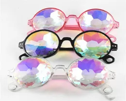 Óculos de sol caleidoscópio Kids Kids Geométrico Rainbow Lens Glass de Moda de Moda Festiva Partema Festiva Garoto Cool Eyewear Cffyz128011233